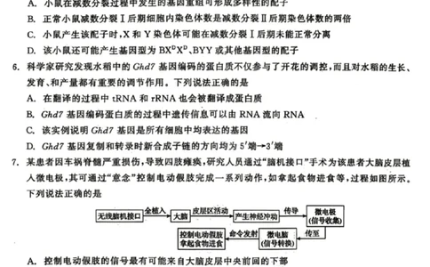 生物试题卷_2024-2026高三（6-6月题库）_2026年04月高三试卷_260427黑龙江省齐齐哈尔市2026届高三年级第二次联考（全科）