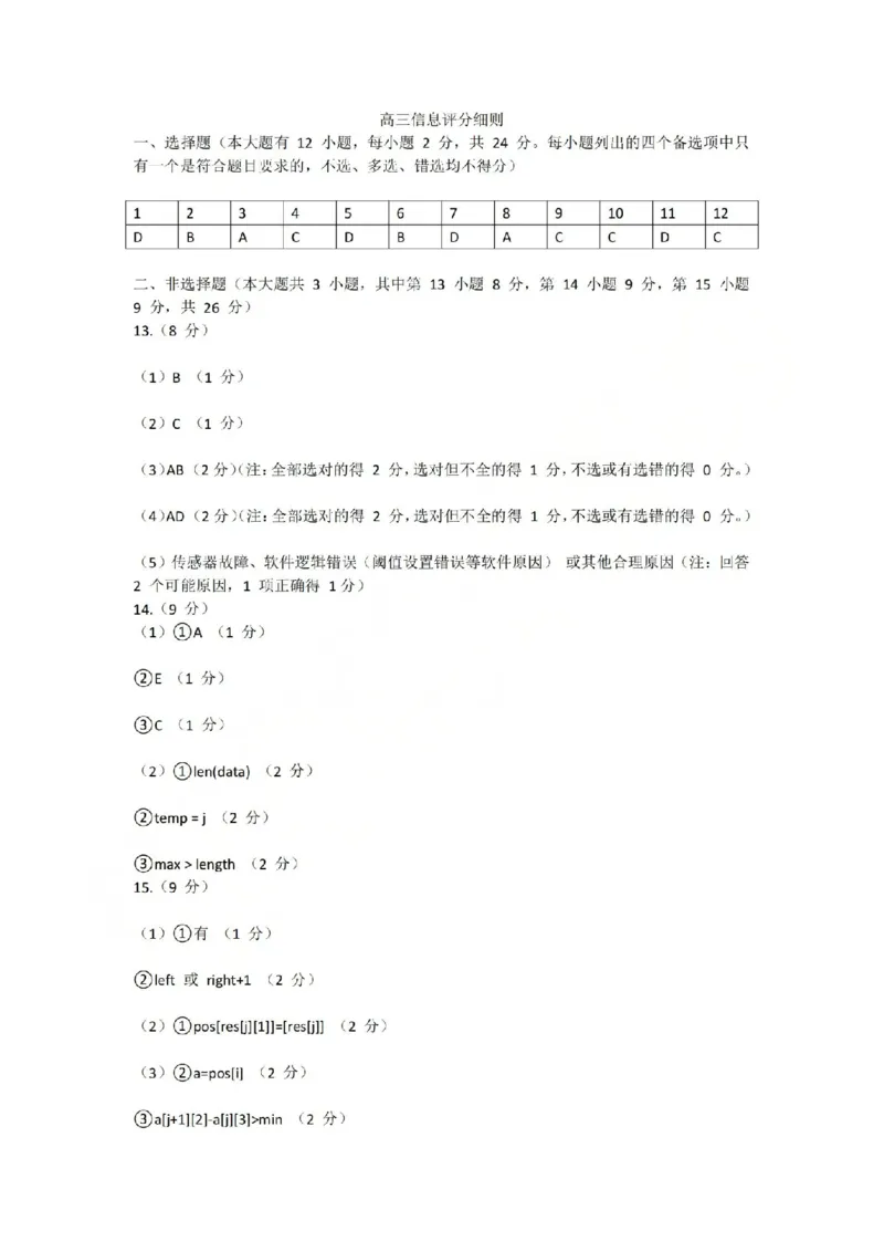 技术答案-2602浙南七彩精诚金兰_2024-2026高三（6-6月题库）_2026年03月高三试卷_260301浙江省2026届高三2月返校考七彩阳光、浙南名校、精诚联盟、金兰教育（全科）