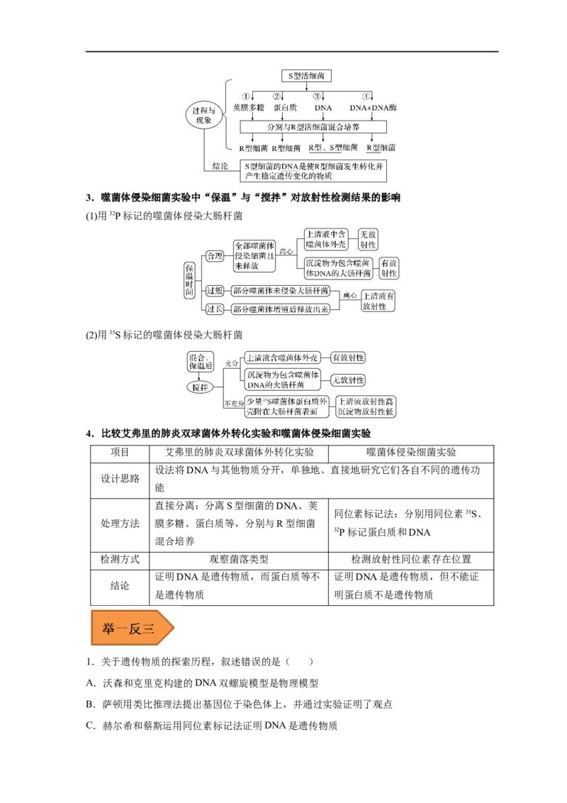易错点12遗传物质的发现实验-备战2023年高考生物考试易错题（新教材新高考）（原卷版）_新高考复习资料_2023年新高考复习资料_专项复习_备战2023年高考生物考试易错题（新教材新高考）