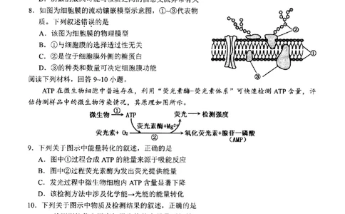 生物-浙江省杭州市2025学年第一学期高三期末学业水平测试_2024-2026高三（6-6月题库）_2026年02月高三试卷_260206浙江省杭州市2025学年第一学期高三年级期末学业水平测试