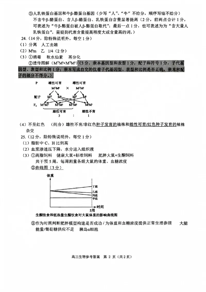 生物答案_2024-2026高三（6-6月题库）_2026年04月高三试卷_260412浙江省温州市2026届温州市普通高中高三年级第二次适应性考试（全科）