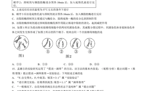 广东省华南师范大学附中2022-2023学年高三上学期第一次月考生物试题_生物高考模拟题_新高考_2023年