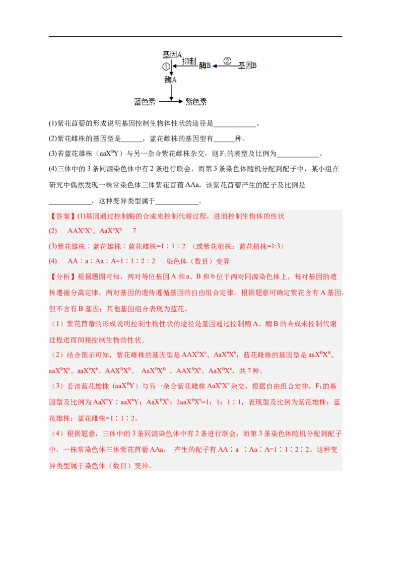 易错点18染色体变异及育种-备战2023年高考生物考试易错题（新教材新高考）（解析版）_新高考复习资料_2023年新高考复习资料_专项复习_备战2023年高考生物考试易错题（新教材新高考）
