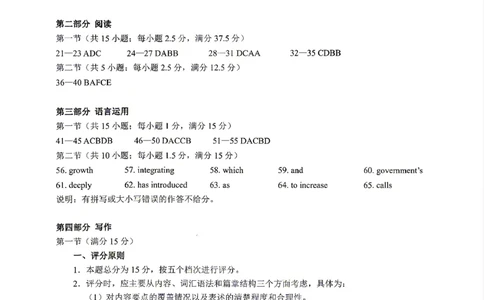 英语试题答案_2024-2026高三（6-6月题库）_2026年04月高三试卷_260418黑龙江省大庆市2026届高三三模（全科）_2026届大庆市高三下学期三模英语