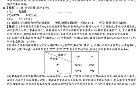 咸阳市2026年高考模拟检测（二）生物答案_2024-2026高三（6-6月题库）_2026年03月高三试卷_260330陕西省咸阳市2026年高考模拟检测（二）（全科）