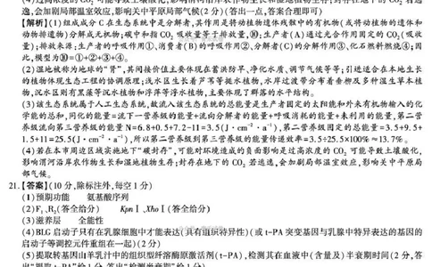 咸阳市2026年高考模拟检测（二）生物答案_2024-2026高三（6-6月题库）_2026年03月高三试卷_260330陕西省咸阳市2026年高考模拟检测（二）（全科）