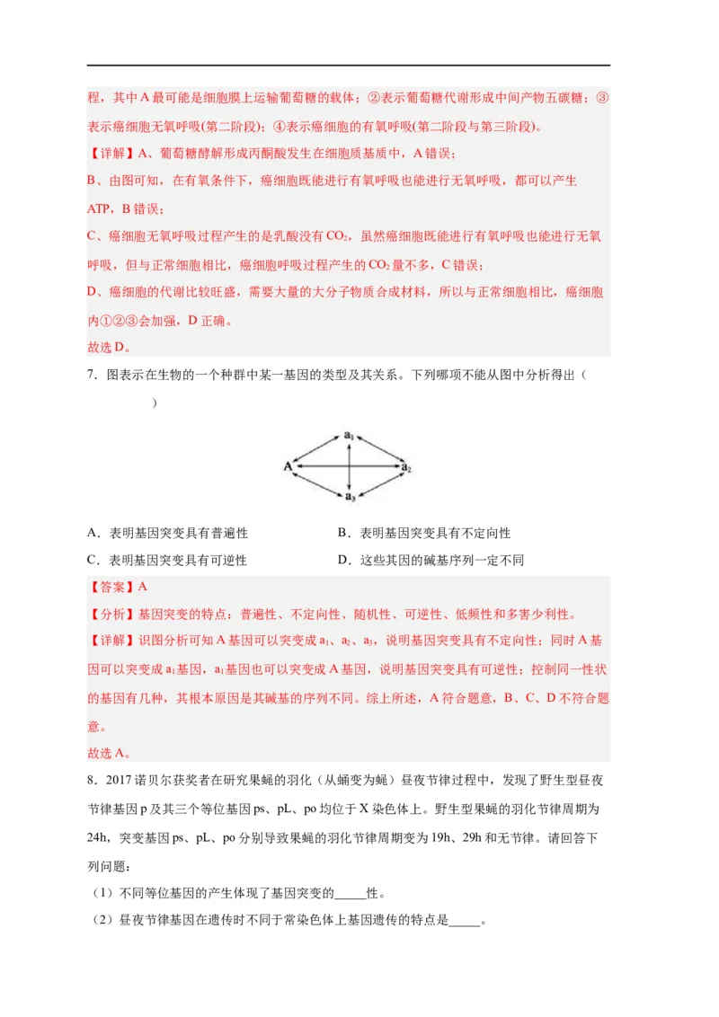 易错点17基因突变和基因重组-备战2023年高考生物考试易错题（新教材新高考）（解析版）_新高考复习资料_2023年新高考复习资料_专项复习