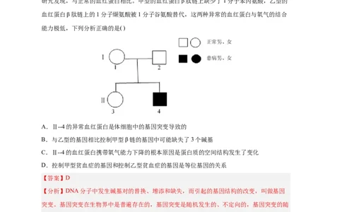 易错点17基因突变和基因重组-备战2023年高考生物考试易错题（新教材新高考）（解析版）_新高考复习资料_2023年新高考复习资料_专项复习
