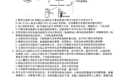 萍乡市2025-2026学年度高三二模考试生物试题卷+答案_2024-2026高三（6-6月题库）_2026年04月高三试卷_260423江西省萍乡市2026年萍乡市高三年级第二次模拟考试(全科）