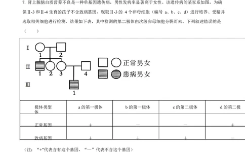 河北衡水市桃城区河北衡水中学2025-2026学年度高三年级下学期综合素质评价三生物学科Word版含解析_2024-2026高三（6-6月题库）_2026年04月高三试卷