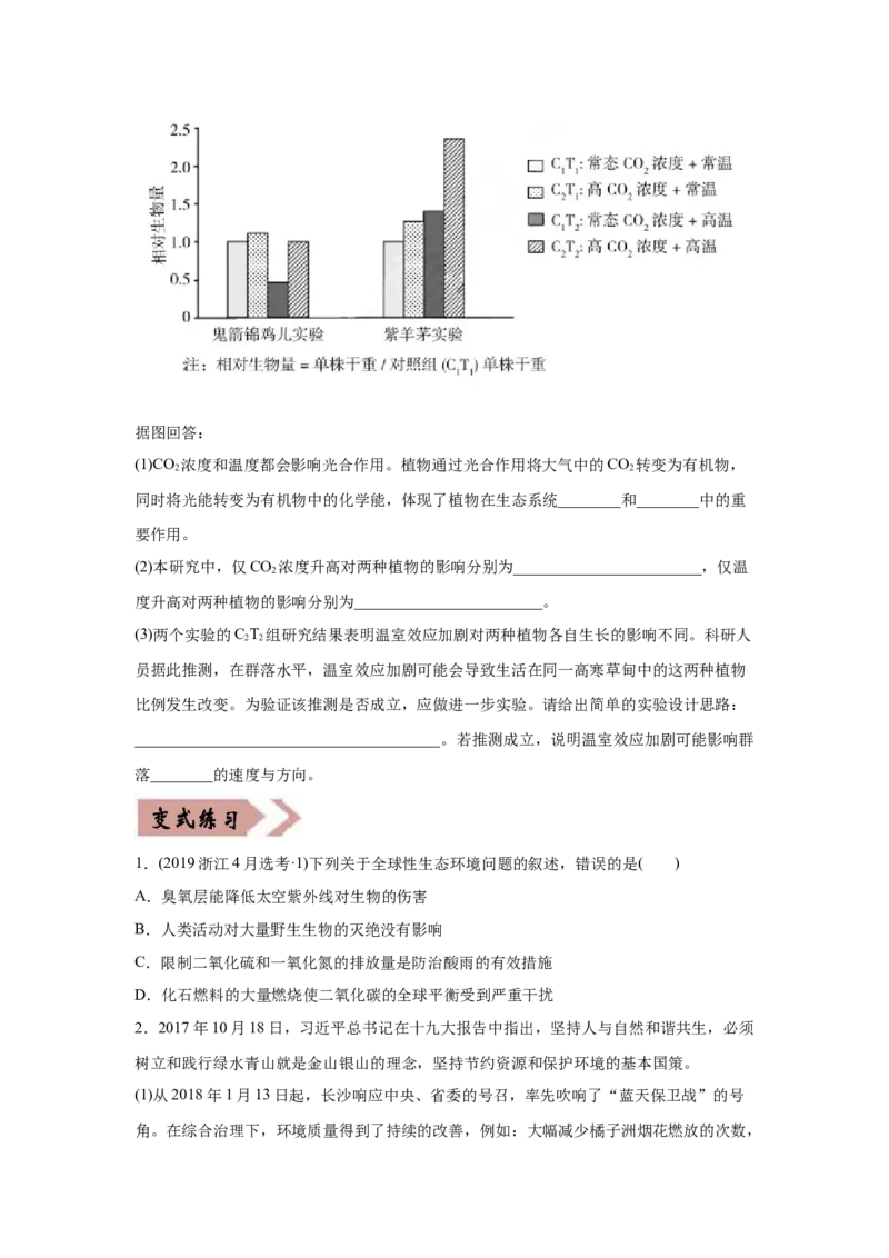 易错点17生态系统的稳定性和保护-2021年高考生物一轮复习易错题（学生版）_新高考复习资料_2023年新高考复习资料_一轮复习_2023年新高考大一轮复习讲义