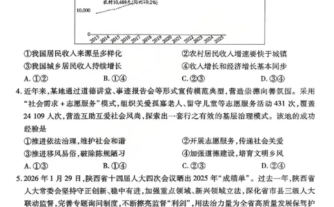 山西省、陕西省多校2026届高三下学期3月联考政治_2024-2026高三（6-6月题库）_2026年03月高三试卷_260327山西省、陕西省天一大联考2026届高三下学期3月联考（全科）