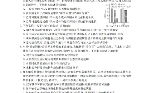 四川省2026届高三下学期3月联考（26-157C）生物_2024-2026高三（6-6月题库）_2026年03月高三试卷_260320四川省2026届高三下学期3月联考（26-157C）（全科）