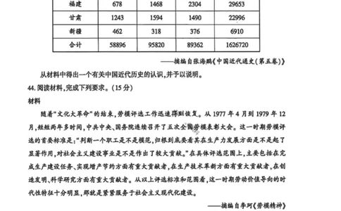 文科综合-2026年新疆普通高考三月适应性检测试卷（含答案）_2024-2026高三（6-6月题库）_2026年03月高三试卷_260313新疆2026年普通高考三月适应性检测（全科）