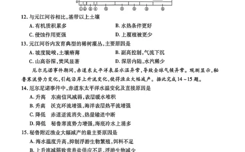 地理试题卷_2024-2026高三（6-6月题库）_2026年04月高三试卷_260421陕西省2025-2026学年高三衡水金卷4月联考（安康阶段性检测）_陕西安康市2026届高三年级阶段性检测地理