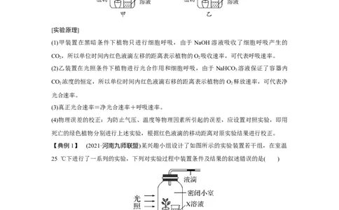微专题5　三率测定的6种实验模型_新高考复习资料_2023年新高考复习资料_一轮复习_2023年新高考大一轮复习讲义_2023年高考生物一轮复习讲义（新人教新高考）_赠补充习题