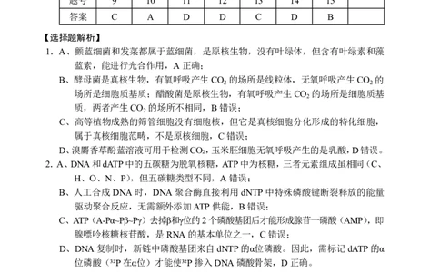 文昌中学2025一2026学年度第二学期高三第一次月考试题生物答案_2024-2026高三（6-6月题库）_2026年03月高三试卷_260318海南省文昌中学2025一2026学年度第二学期高三第一次月考试题（全科）