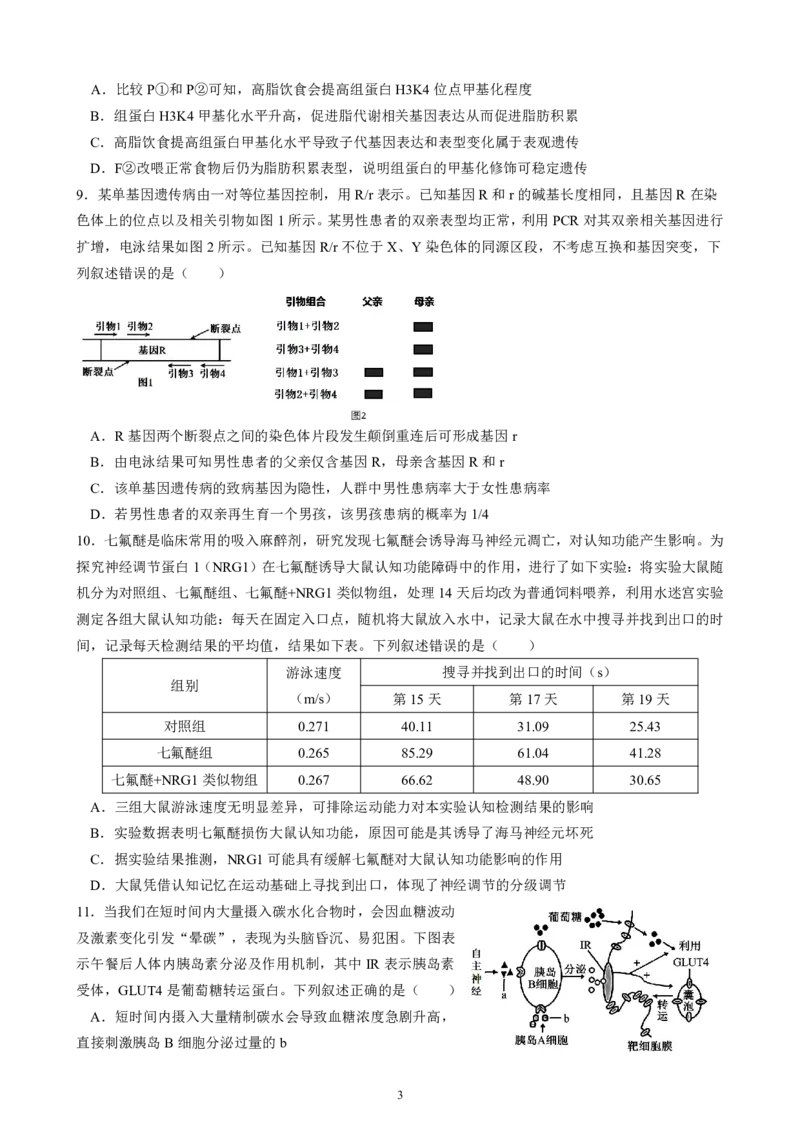 成都石室中学2025-2026学年度下学期高2026届二诊模拟考试生物_2024-2026高三（6-6月题库）_2026年03月高三试卷_260321四川省成都石室中学2025-2026学年度下学期高2026届二诊模拟考试（全科）