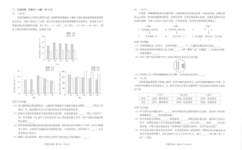 生物及答案2026高三市二统生物试卷_2024-2026高三（6-6月题库）_2026年04月高三试卷_260402云南昆明市普通高中2026届高三3月复习教学质量诊断（全科）