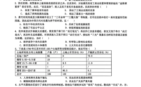 山大附中高三历史试题(1)_2024-2026高三（6-6月题库）_2026年04月高三试卷_260415山西大学附属中学校2025-2026学年高三下学期4月阶段检测（全科）