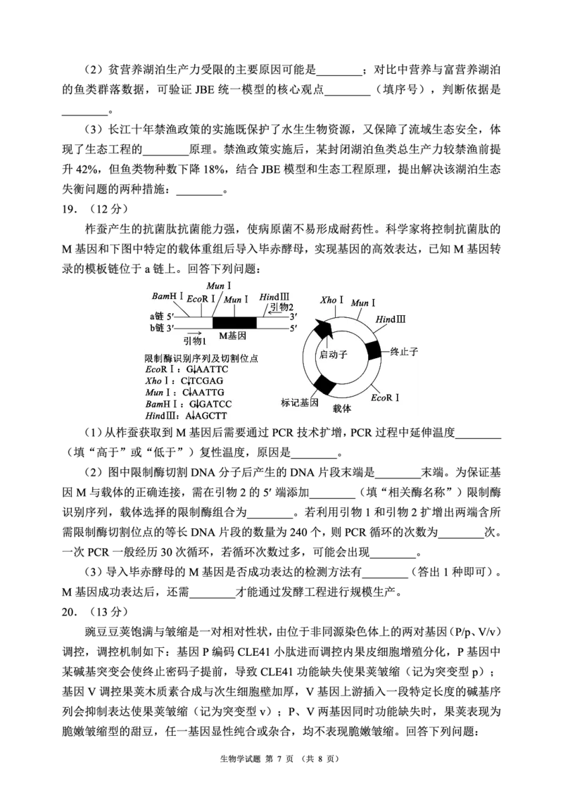 蓉城名校联盟2026届高三第二次联合诊断性考试生物_2024-2026高三（6-6月题库）_2026年04月高三试卷_260420四川省蓉城名校联盟2026届高三第二次联合诊断性考试（蓉城二诊）（全科）