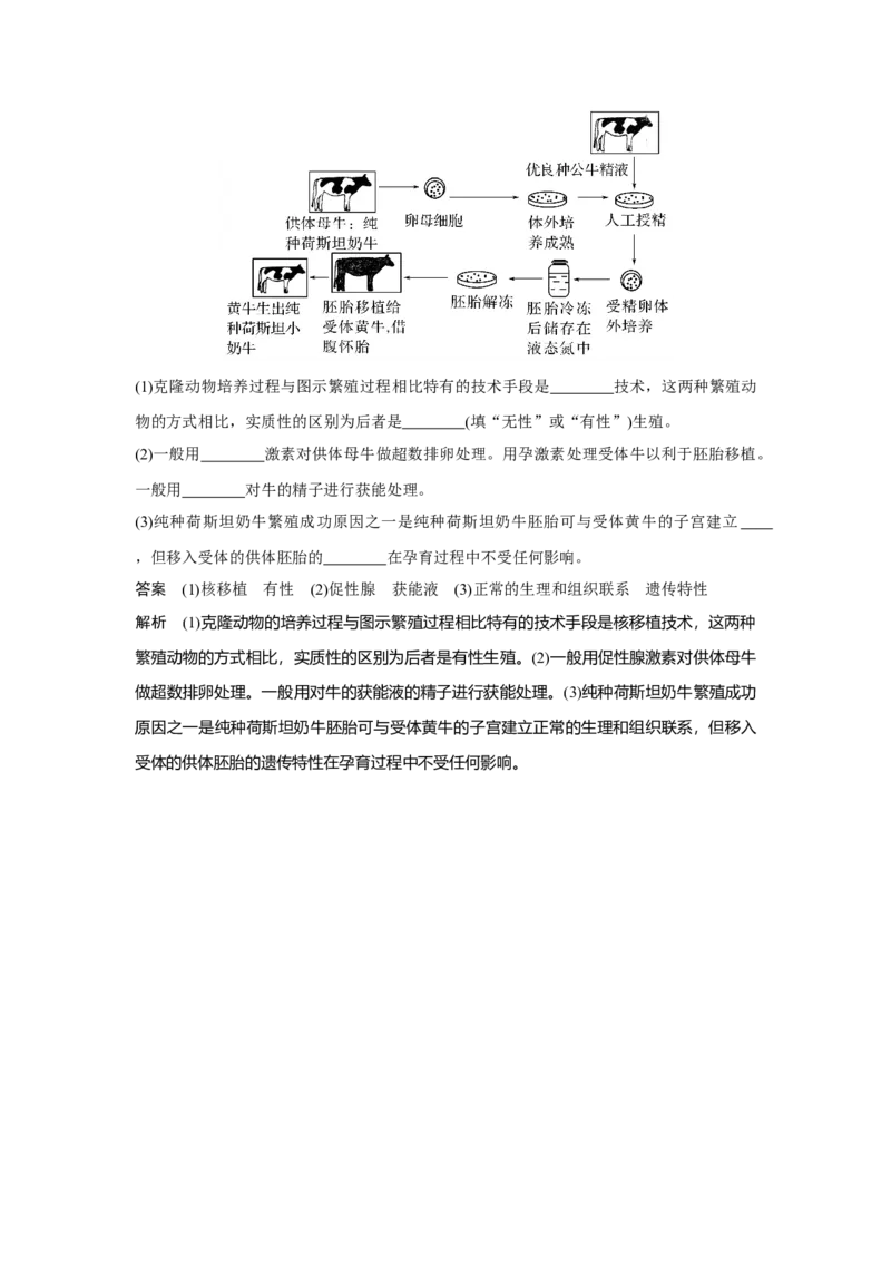 微专题19　试管动物、克隆动物与转基因动物_新高考复习资料_2023年新高考复习资料_一轮复习_2023年新高考大一轮复习讲义_2023年高考生物一轮复习讲义（新人教新高考）_赠补充习题