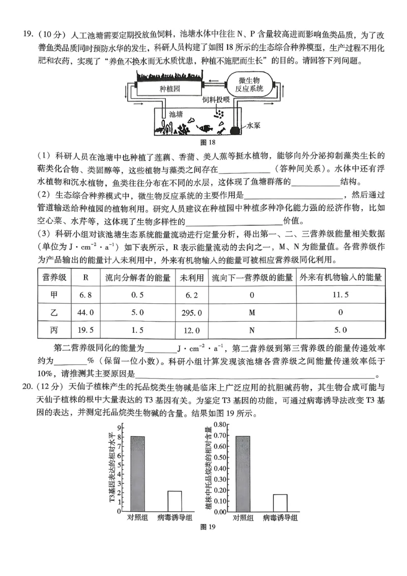 巴蜀中学2026届高考适应性月考卷（七）生物_2024-2026高三（6-6月题库）_2026年03月高三试卷_260324重庆市巴蜀中学2026届高考适应性月考卷（七）（全科）