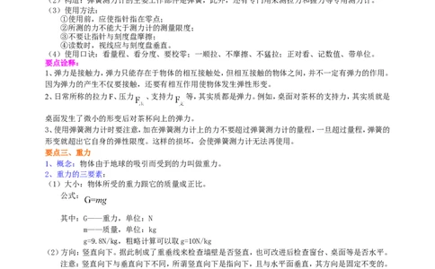 《力》全章复习与巩固(提高)知识讲解_初物_1初中物理_4初二物理人教版知识导学