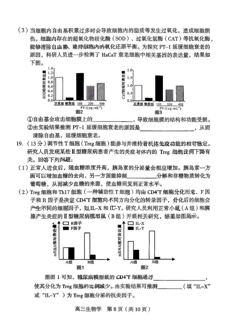 福建省龙岩市2026年高中毕业班三月教学质量检测生物试题+答案_2024-2026高三（6-6月题库）_2026年03月高三试卷_260310福建省龙岩市2026年高中毕业班三月教学质量检测（全科）