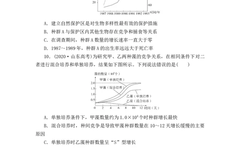 夯基提能练29种群的特征和数量变化-备战2023高考生物一轮复习夯基提能练（全国通用）（解析版）_通用版（老高考）复习资料_2023年复习资料_一轮复习