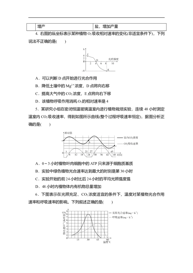 夯基提能练10光合作用与细胞呼吸的综合运用-备战2023高考生物一轮复习夯基提能练（全国通用）（解析版）_通用版（老高考）复习资料_2023年复习资料_一轮复习