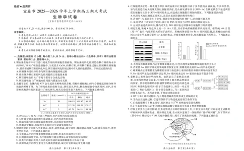 江西省宜春市2025-2026学年上学期高三期末考试生物_2024-2026高三（6-6月题库）_2026年02月高三试卷_260201江西省宜春市2025-2026学年上学期高三期末考试（全科）