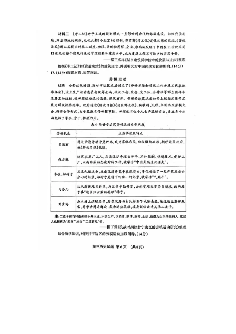 历史试题_2024-2026高三（6-6月题库）_2026年04月高三试卷_260418山东省泰安市2026年高三二模考试（全科）_山东省泰安市2026年高三二模考试历史试题