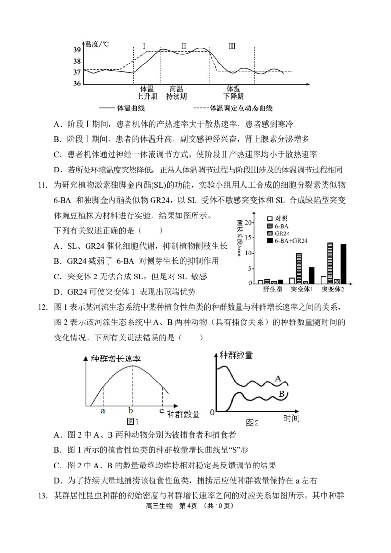 文昌中学2025一2026学年度第二学期高三第一次月考试题生物_2024-2026高三（6-6月题库）_2026年03月高三试卷_260318海南省文昌中学2025一2026学年度第二学期高三第一次月考试题（全科）