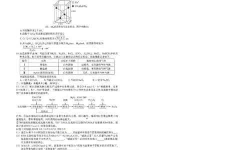 化学_2024-2026高三（6-6月题库）_2026年04月高三试卷_2604252026届江西南昌市高三下学期四月检测（南昌二模）（全科）