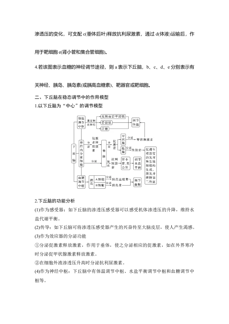 微专题16动物生命活动调节模型_通用版（老高考）复习资料_2023年复习资料_一轮复习_2023年高考生物一轮复习讲义+课件（全国版）_2023年高考生物一轮复习讲义（全国版）_赠补充习题