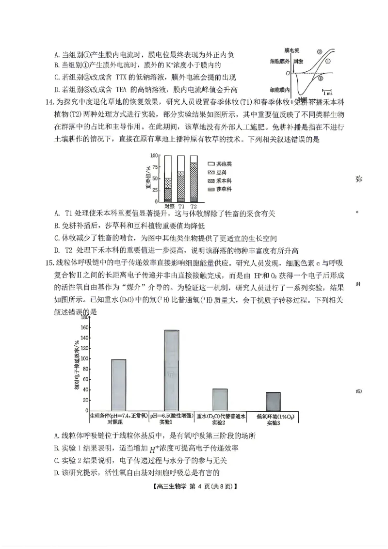 生物-湖南省2026年高三金太阳4月联考暨怀化二模(26-348C)_2024-2026高三（6-6月题库）_2026年04月高三试卷_260430湖南省金太阳联考暨怀化市2026年高考第二次仿真模拟诊断性考试