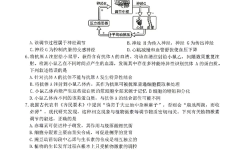 生物-湖南省2026年高三金太阳4月联考暨怀化二模(26-348C)_2024-2026高三（6-6月题库）_2026年04月高三试卷_260430湖南省金太阳联考暨怀化市2026年高考第二次仿真模拟诊断性考试