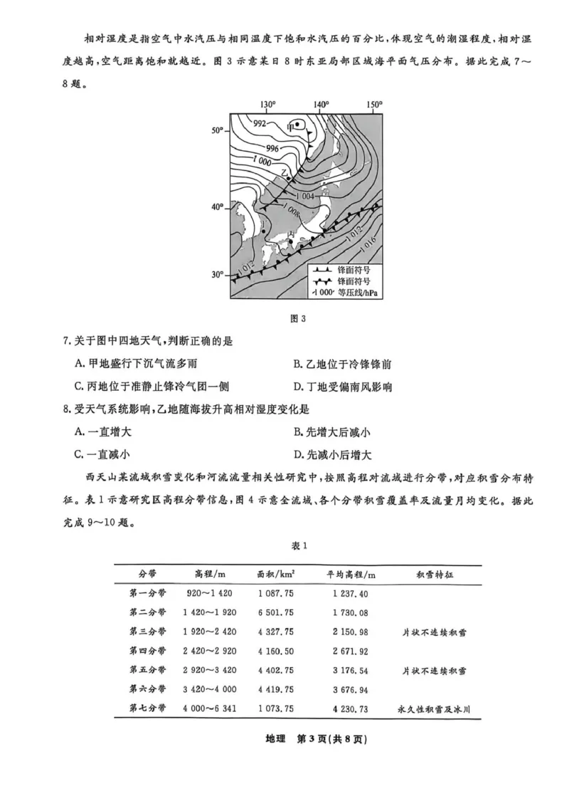 辽宁名校联盟2026届高三下学期4月第二次模拟考试地理试题地理试题_2024-2026高三（6-6月题库）_2026年04月高三试卷_260410辽宁名校联盟2025-2026学年高三下学期4月模拟