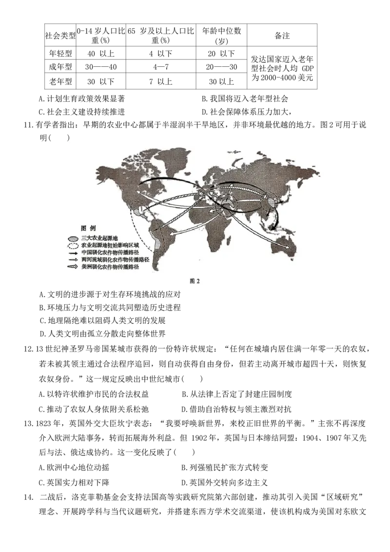 历史试题_2024-2026高三（6-6月题库）_2026年04月高三试卷_2604262026届山东省东营市二模考试（全科）_2026届山东省东营市二模考试历史试题（含答案）
