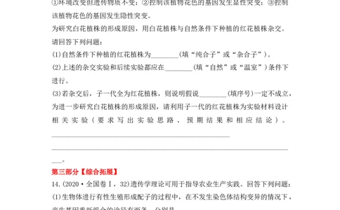 夯基提能练21基因突变和基因重组-备战2023高考生物一轮复习夯基提能练（全国通用）（原卷版）_通用版（老高考）复习资料_2023年复习资料_一轮复习
