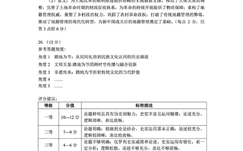毕节市2026届高三年级高考第二次适应性考试历史答案_2024-2026高三（6-6月题库）_2026年03月高三试卷_260323贵州省毕节市2026届高三年级高考第二次适应性考试（全科）