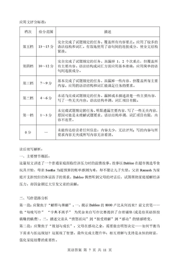 湖北省随州市2026届高三下学期二模考试英语答案_2024-2026高三（6-6月题库）_2026年03月高三试卷_260316湖北省随州市2026届高三下学期二模考试（全科）
