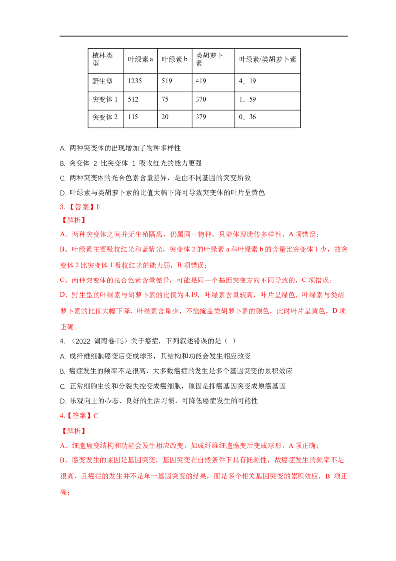 易错点17关于变异与育种的遗传题（解析版）_通用版（老高考）复习资料_2023年复习资料_专项复习_备战2023年高考生物考试易错题（全国通用）_易错点17关于变异与育种的遗传题