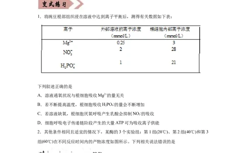 易错点03细胞的代谢1（酶、ATP、渗透实验）-2021年高考生物一轮复习易错题（学生版）_新高考复习资料_2023年新高考复习资料_一轮复习_2023年新高考大一轮复习讲义