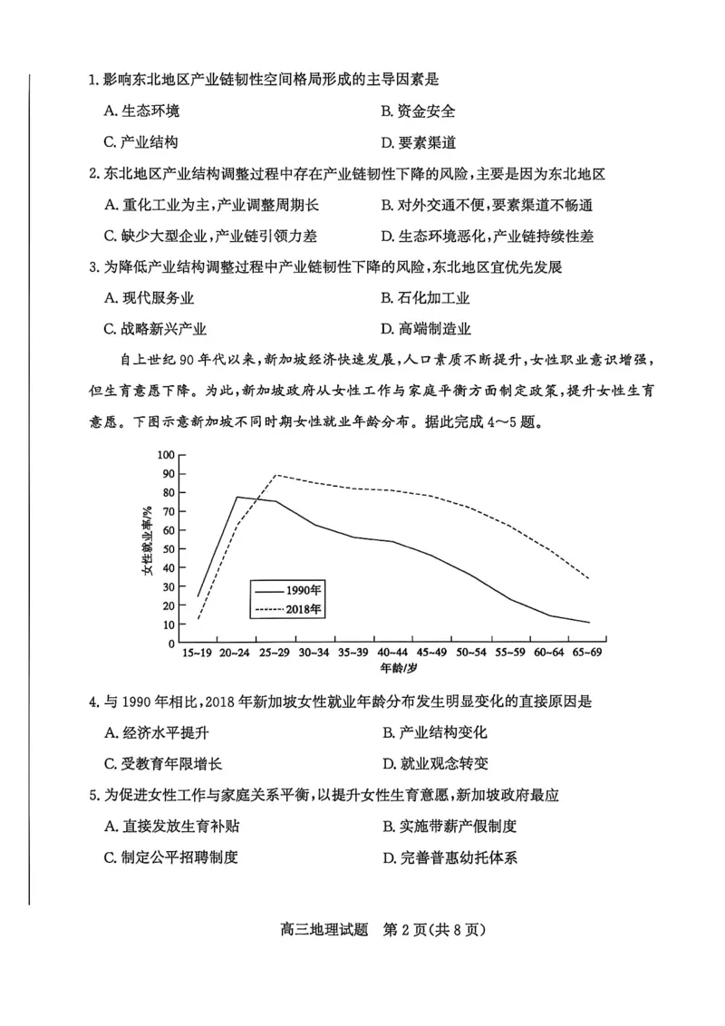 山东省滨州市2026届高三年级一模考试地理_2024-2026高三（6-6月题库）_2026年03月高三试卷_260315山东省滨州市2026届高三年级一模考试（滨州一模）（全科）