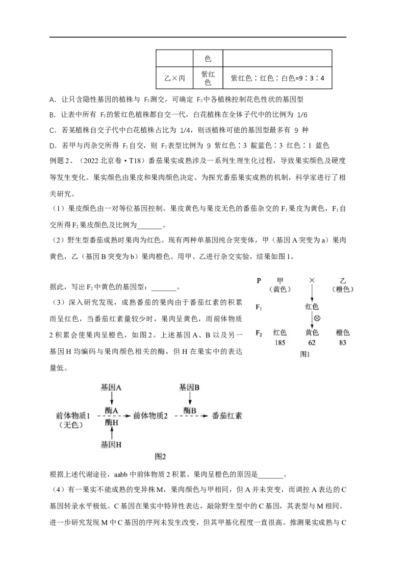 易错点16关于自由组合定律分离比变式的遗传题（原卷版）_通用版（老高考）复习资料_2023年复习资料_专项复习_备战2023年高考生物考试易错题（全国通用）