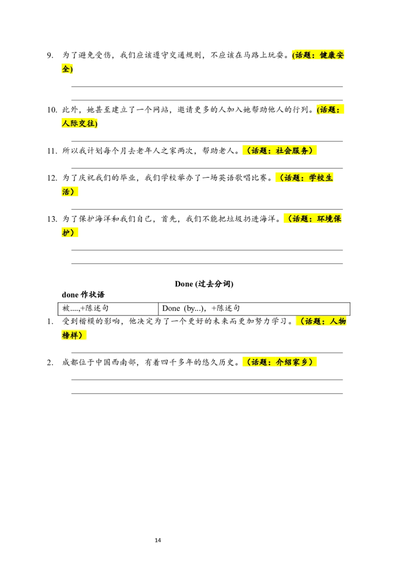 中考英语作文句式训练-学生版_中考知识库