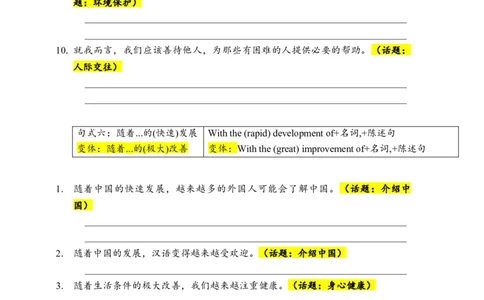 中考英语作文句式训练-学生版_中考知识库