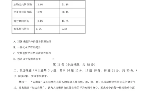 精品解析：重庆市育才中学校2025-2026学年高三下学期开学考试历史试题（原卷版）_2024-2026高三（6-6月题库）_2026年03月高三试卷_重庆市育才中学校2026届高三下学期2月开学考试历史